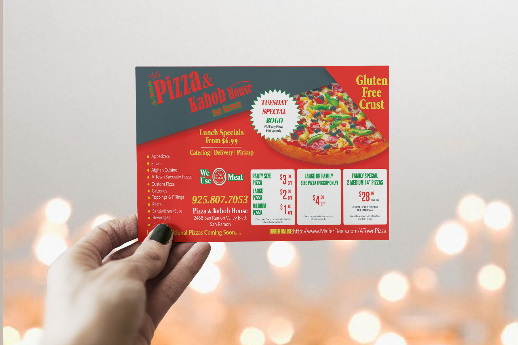 A Town Pizza of San Ramon increases new business by 25% using Ellipsis EDDM Postcards