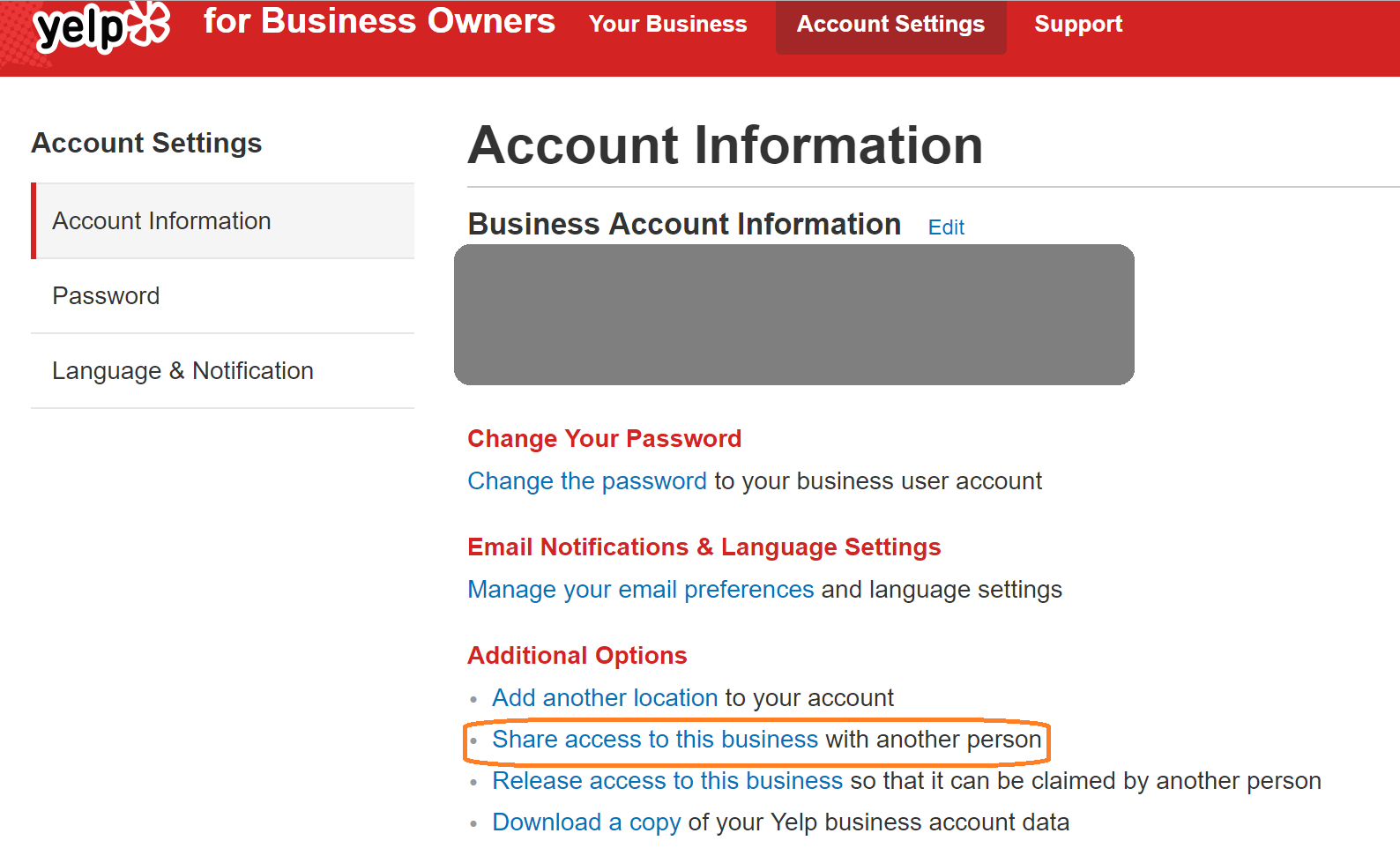 How to Invite Someone to Manage Your Yelp Page image 1
